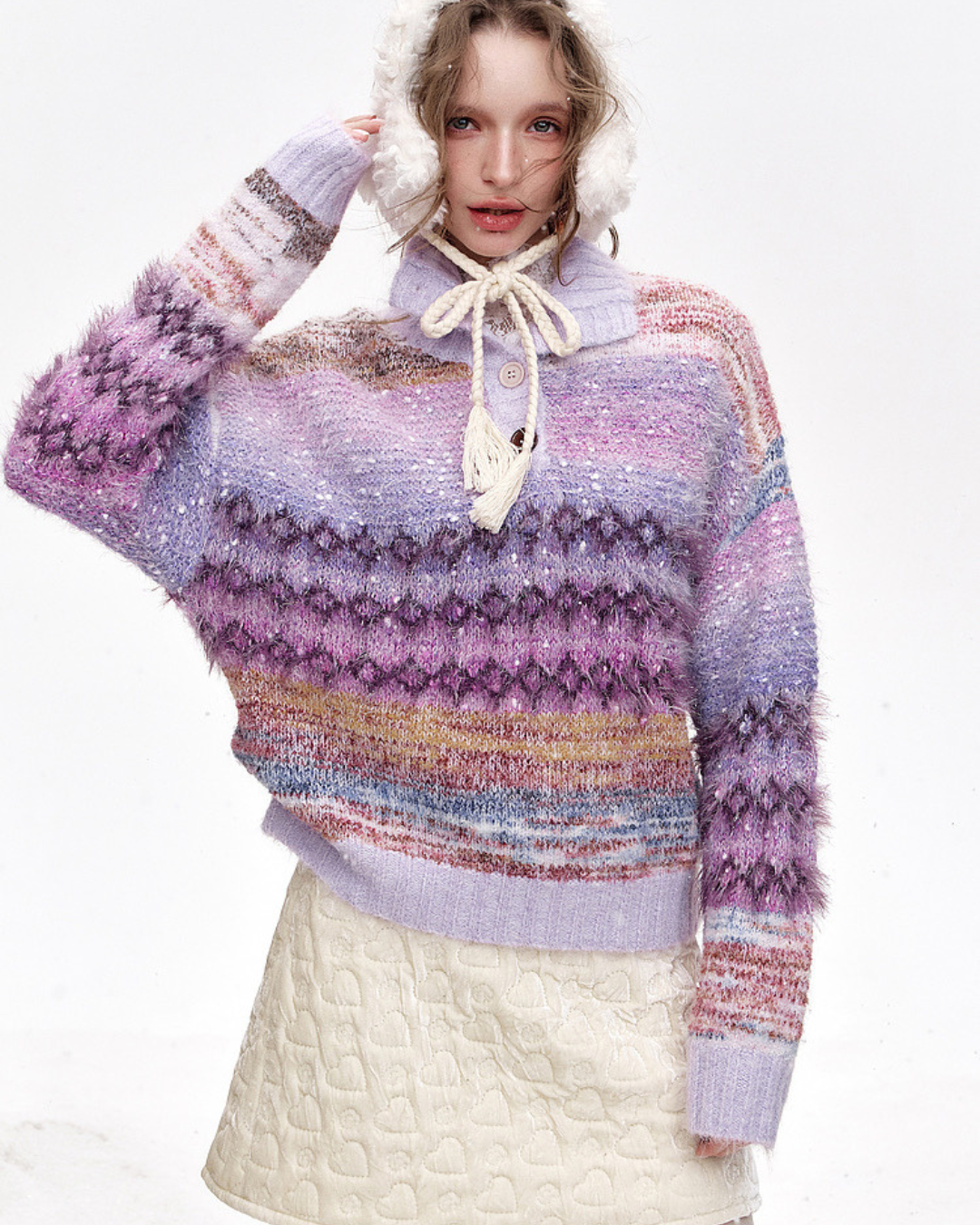 0 lapel sweater