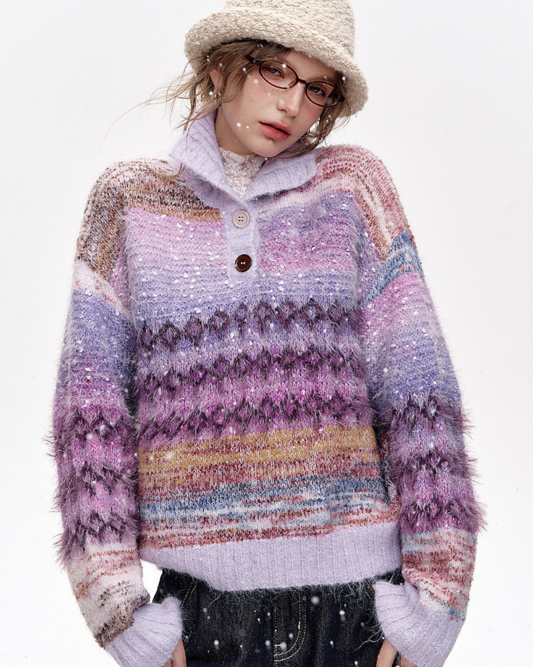 0 lapel sweater