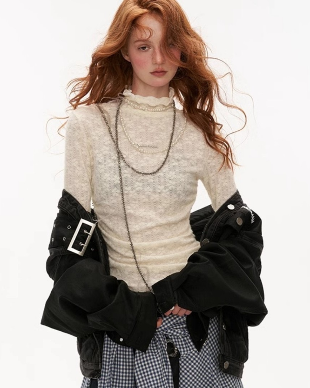 0 high neck long T