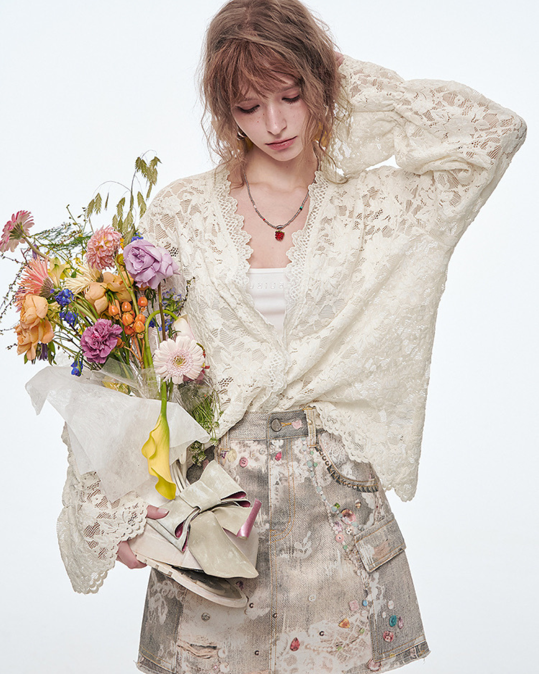 0 chiffon cardigan