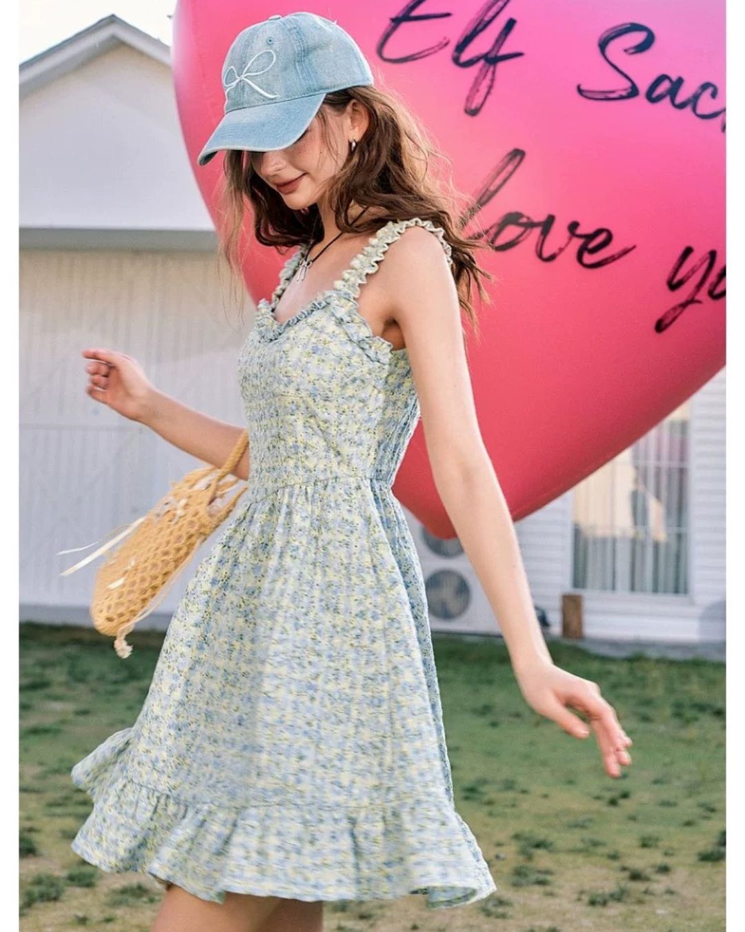 0 frill flower dress