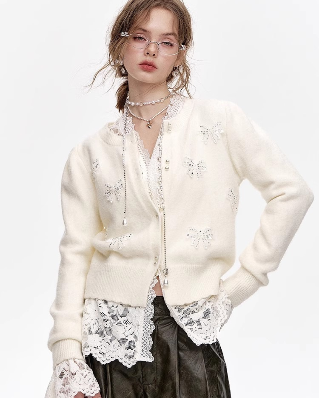 0 lace cardigan
