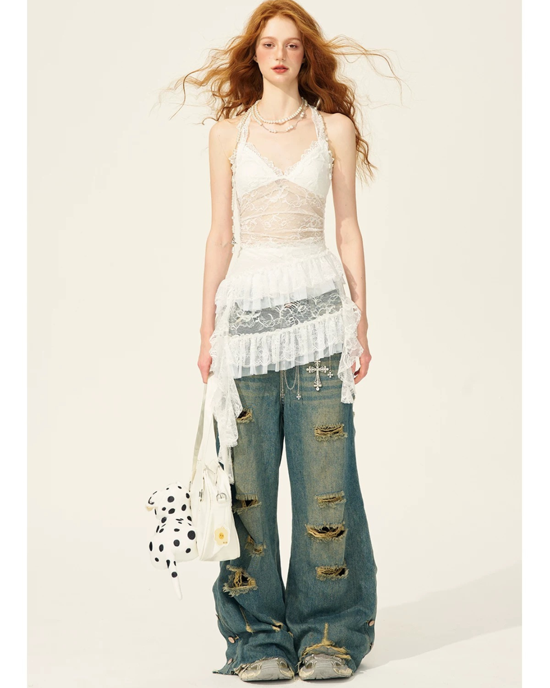 0 lace one-piece