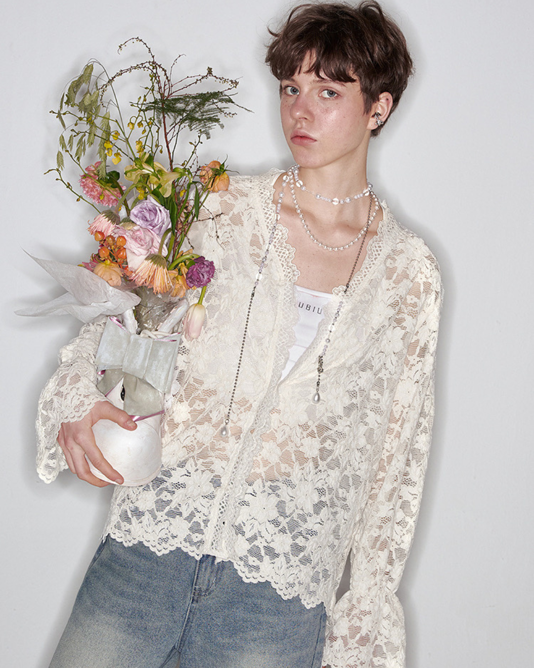 0 chiffon cardigan