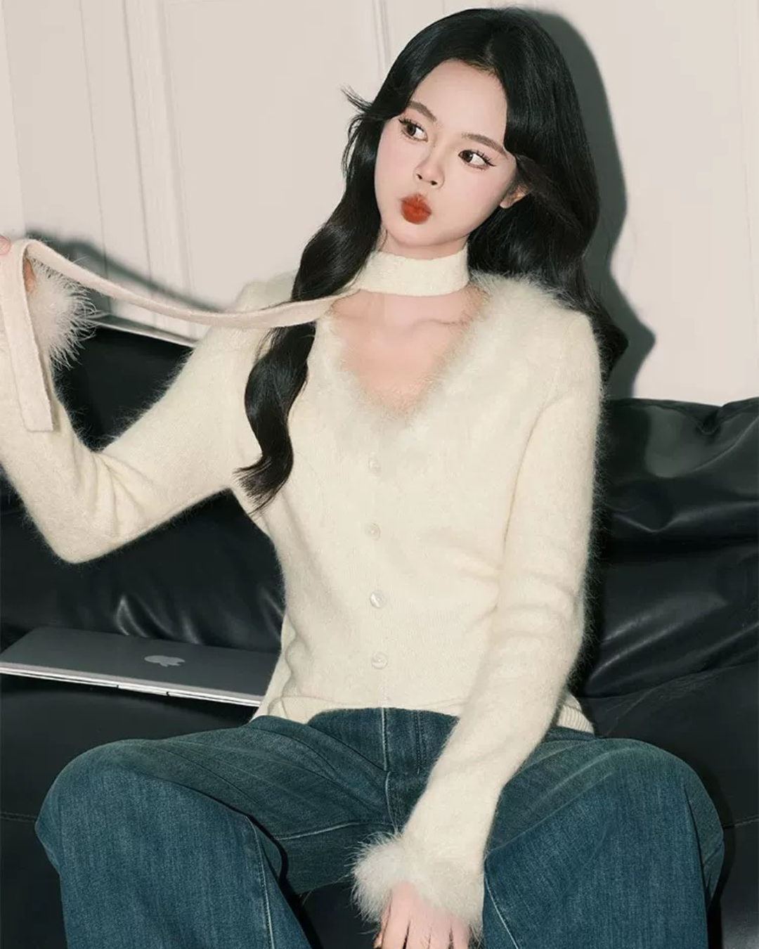 00 fur cardigan