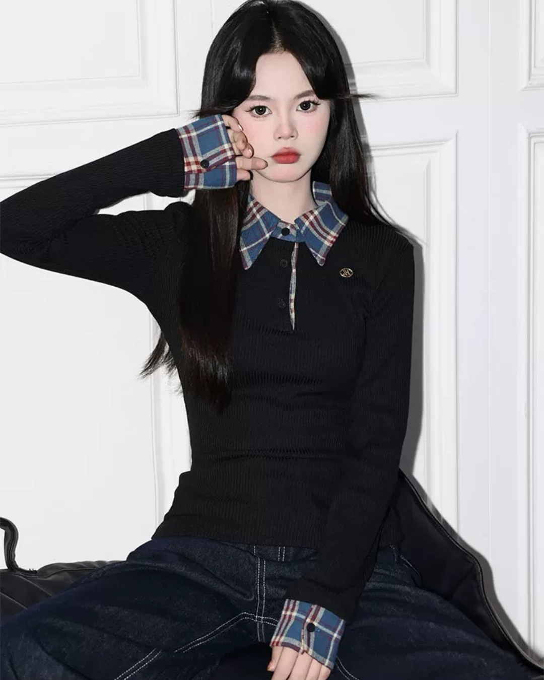 0 check knit