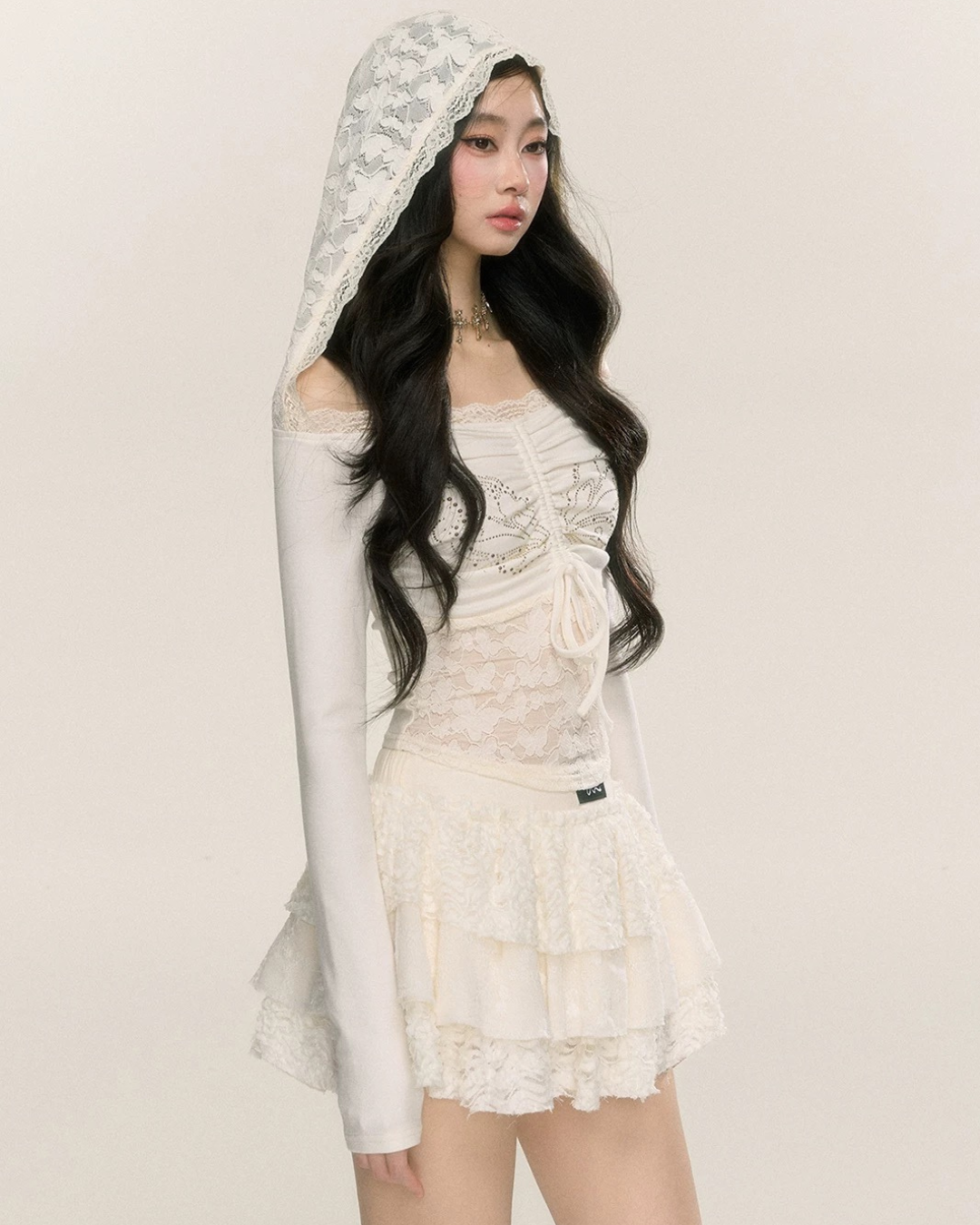 02 lace shoulder tops