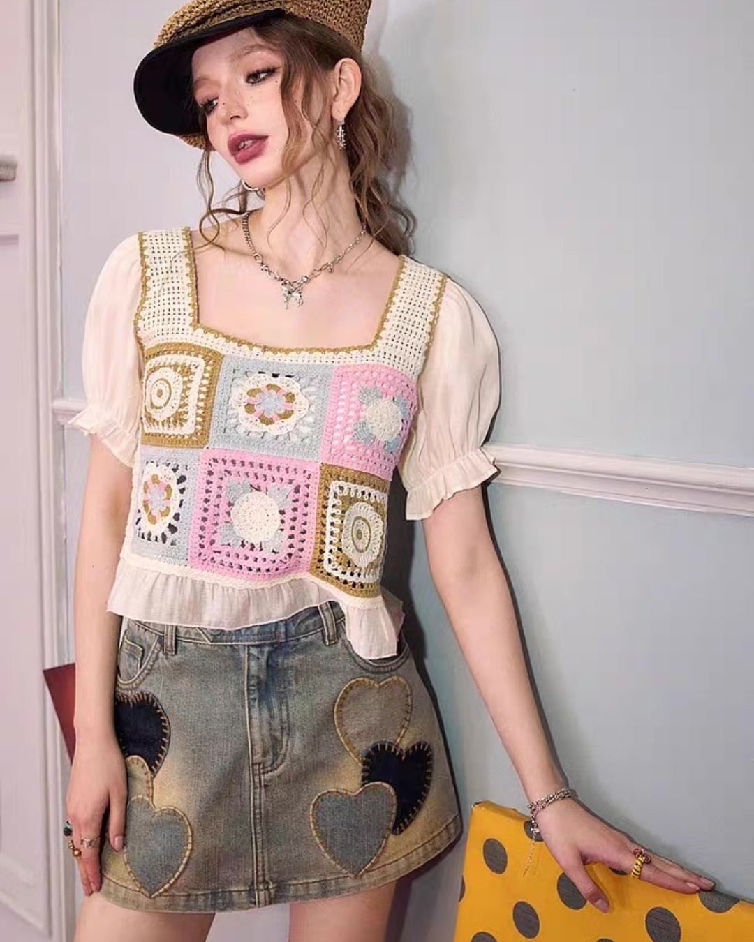 rétro Flower tops