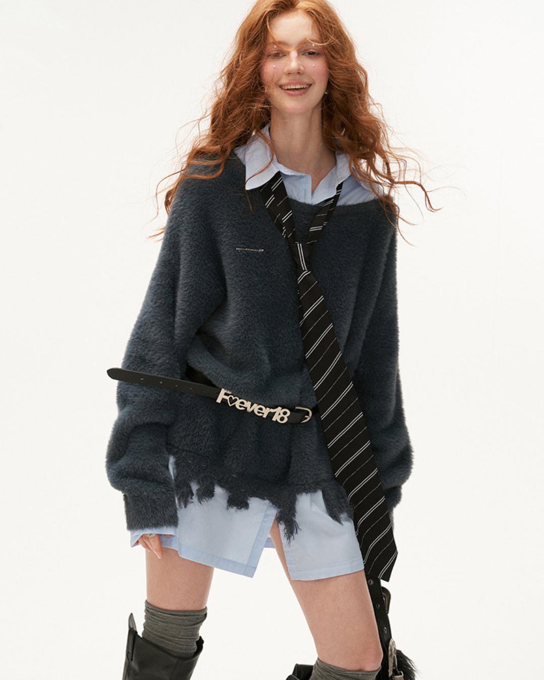 0 loose casual knit