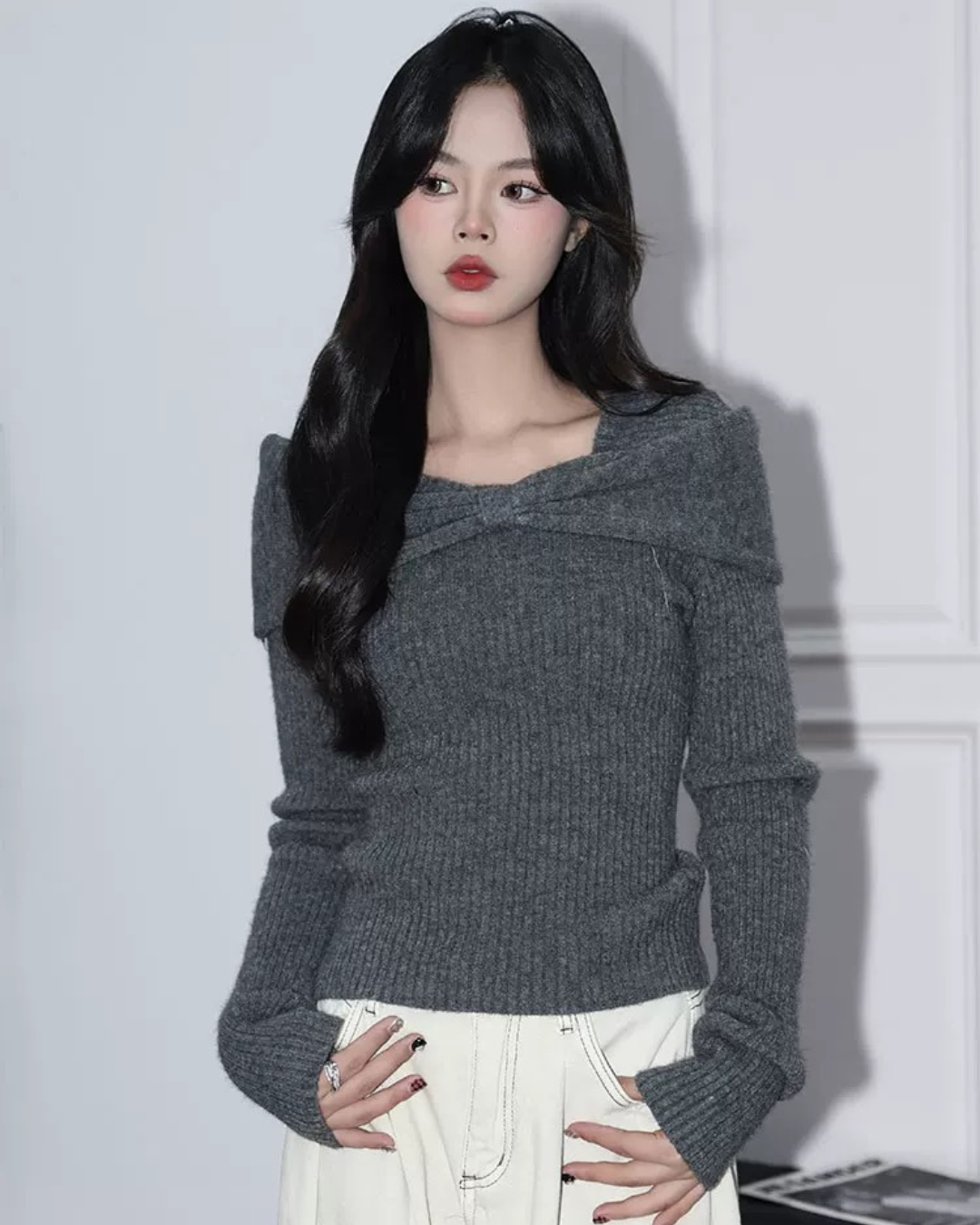 0 ribbon sweater