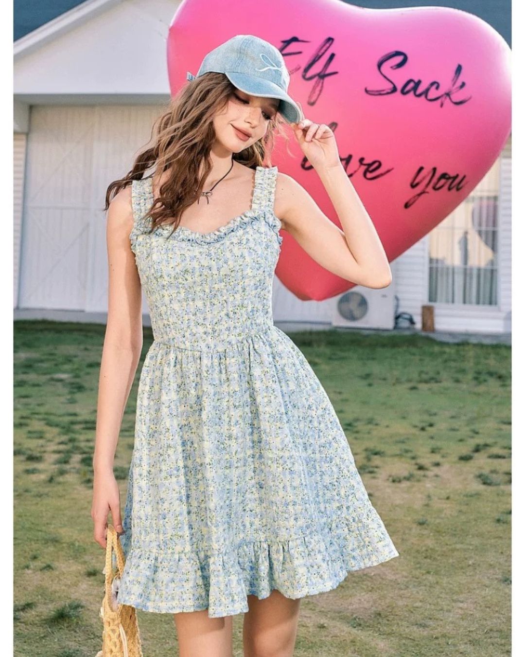0 frill flower dress