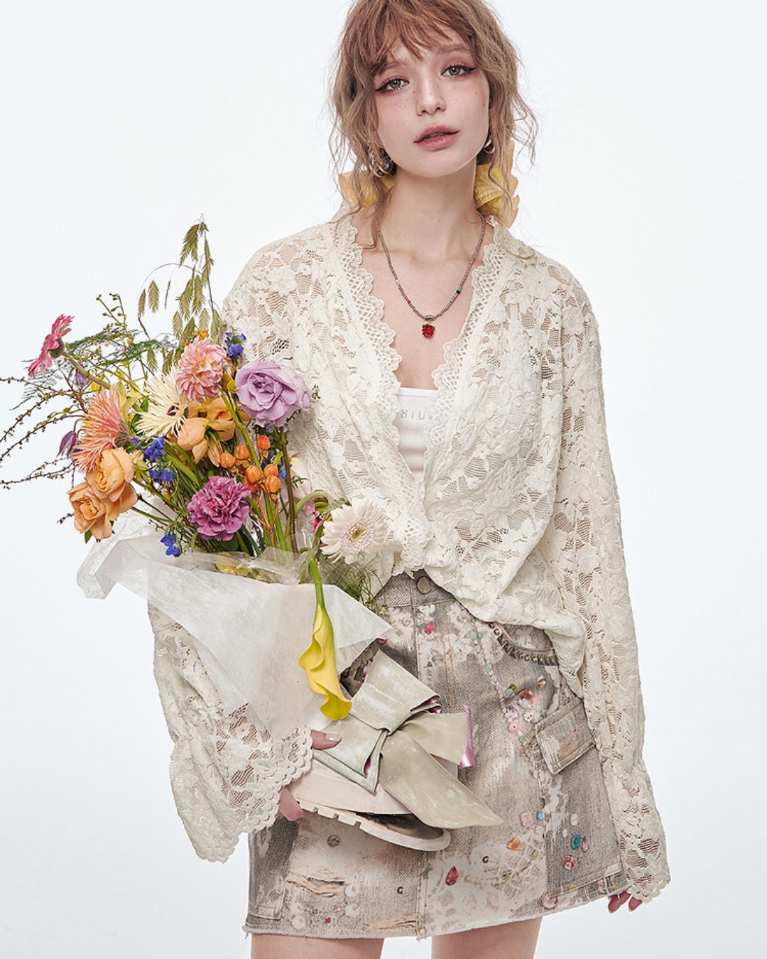 0 chiffon cardigan