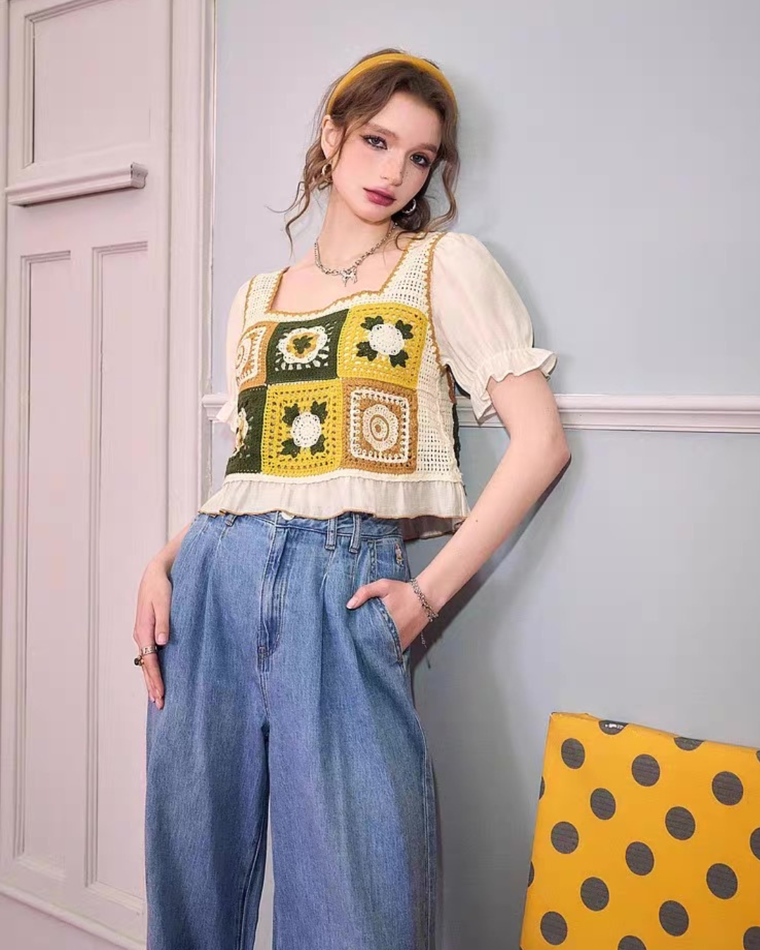 rétro Flower tops