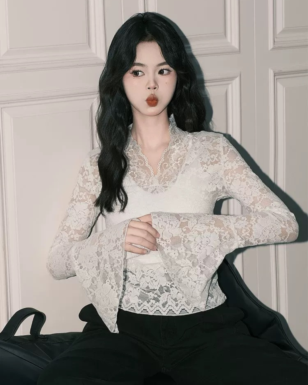 0 lace blouse