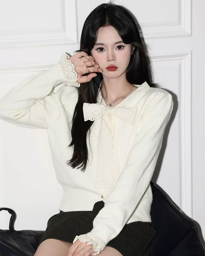 0 ribbon cardigan