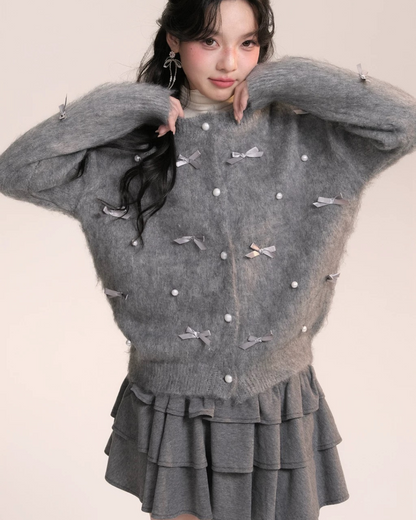 0 ribbon cardigan