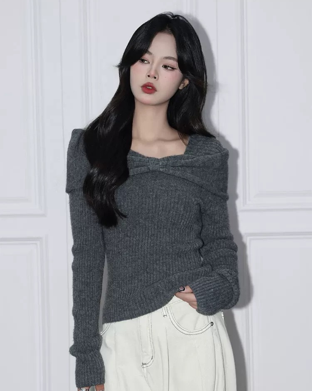 0 ribbon sweater