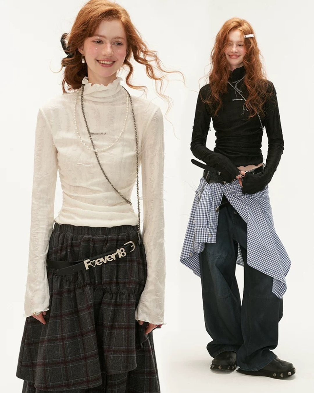 0 high neck long T