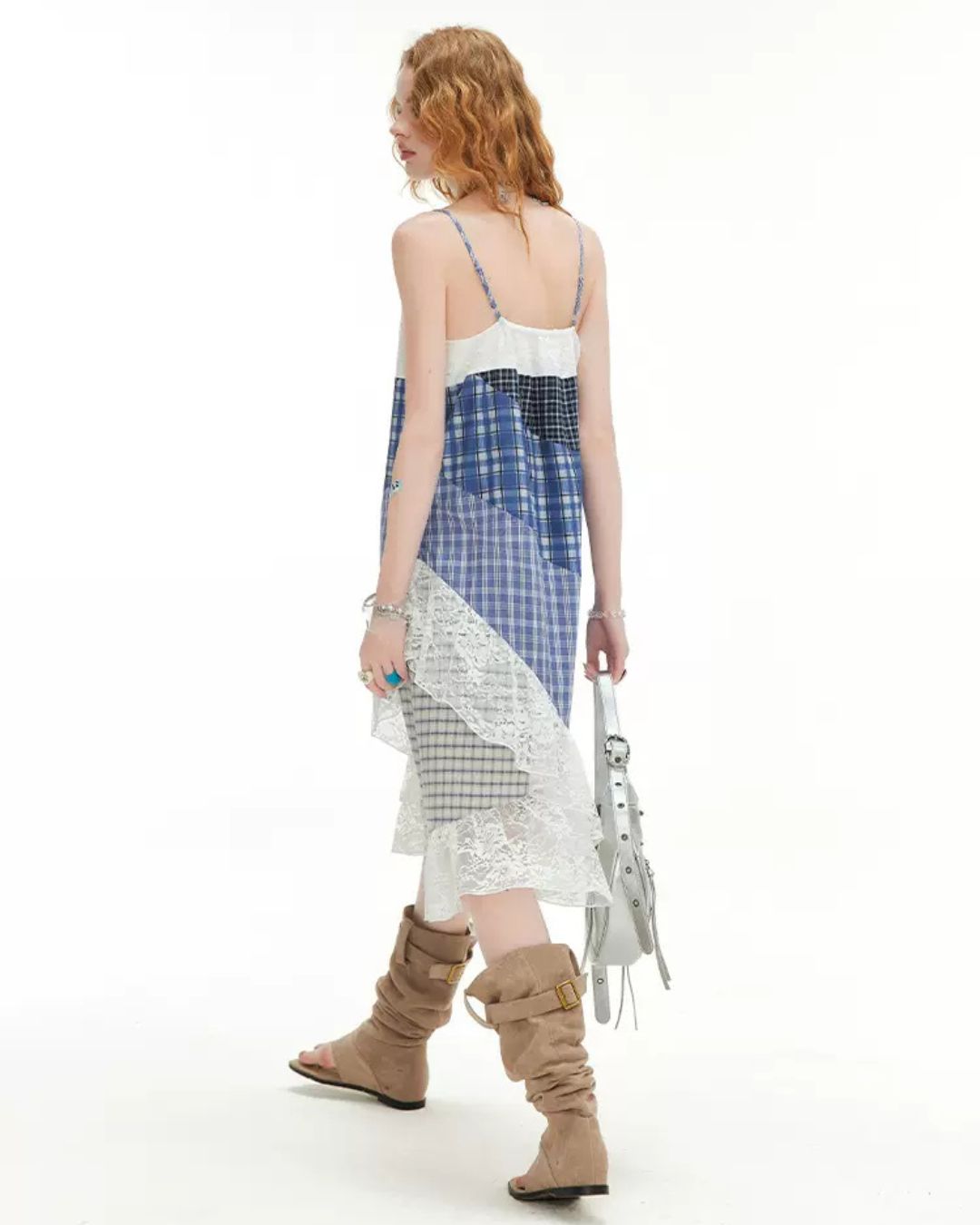 0 maxi check dress