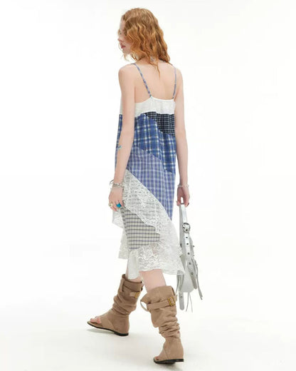 0 maxi check dress