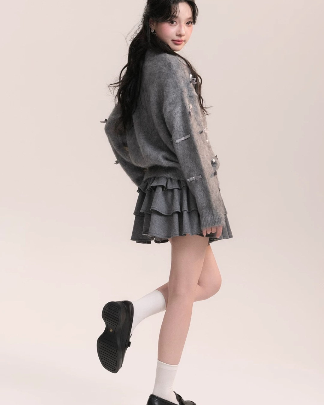 0 ribbon cardigan