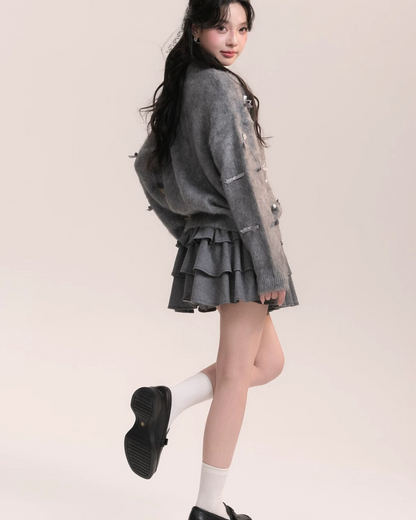 0 ribbon cardigan