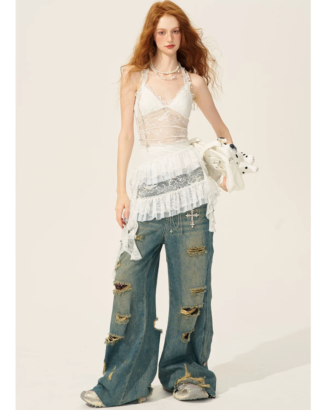 0 lace one-piece