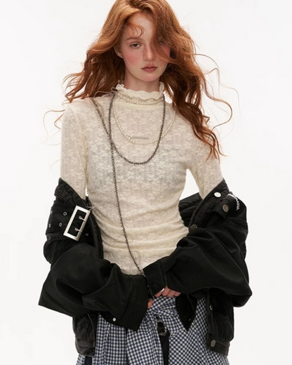 0 high neck long T