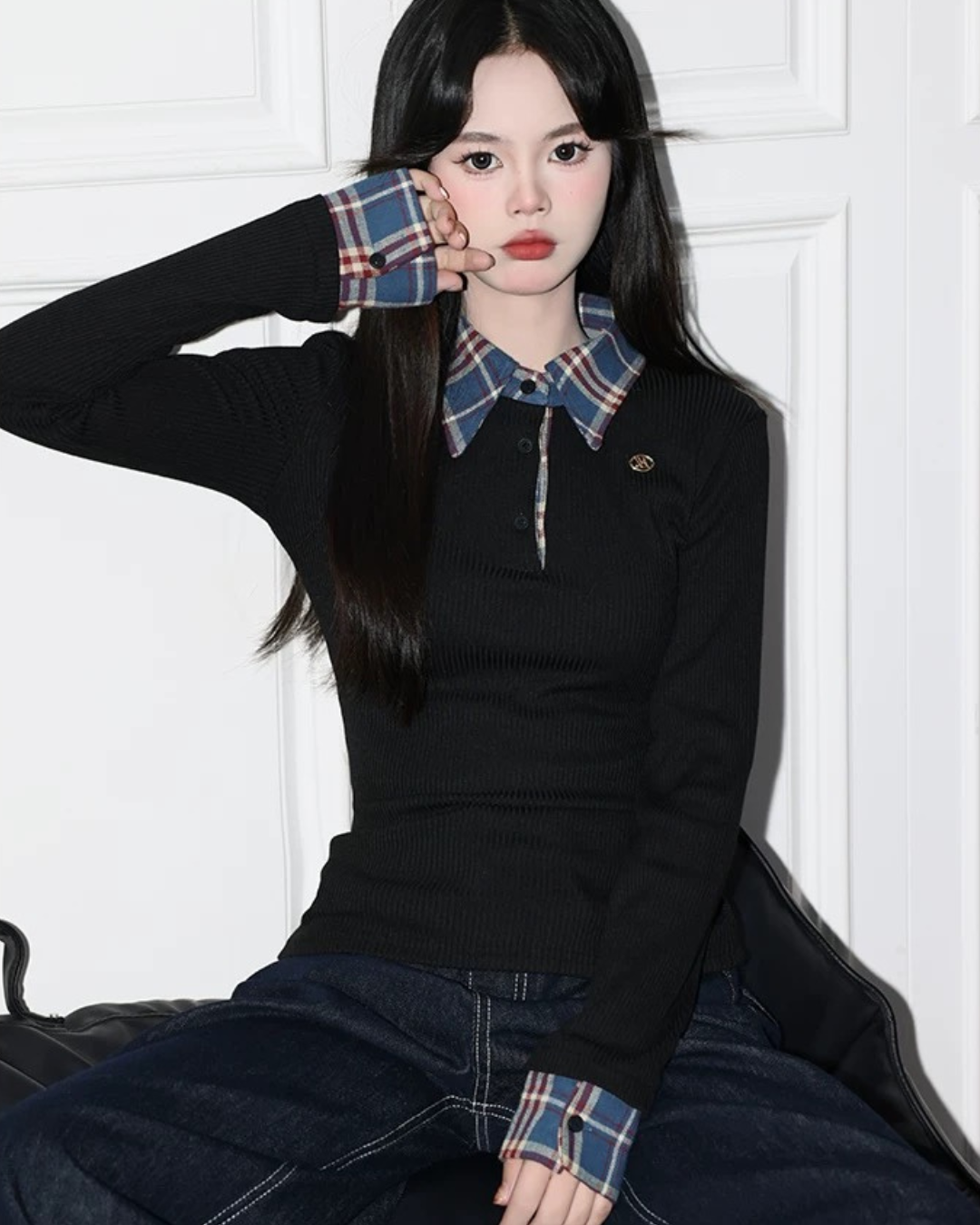 0 check knit