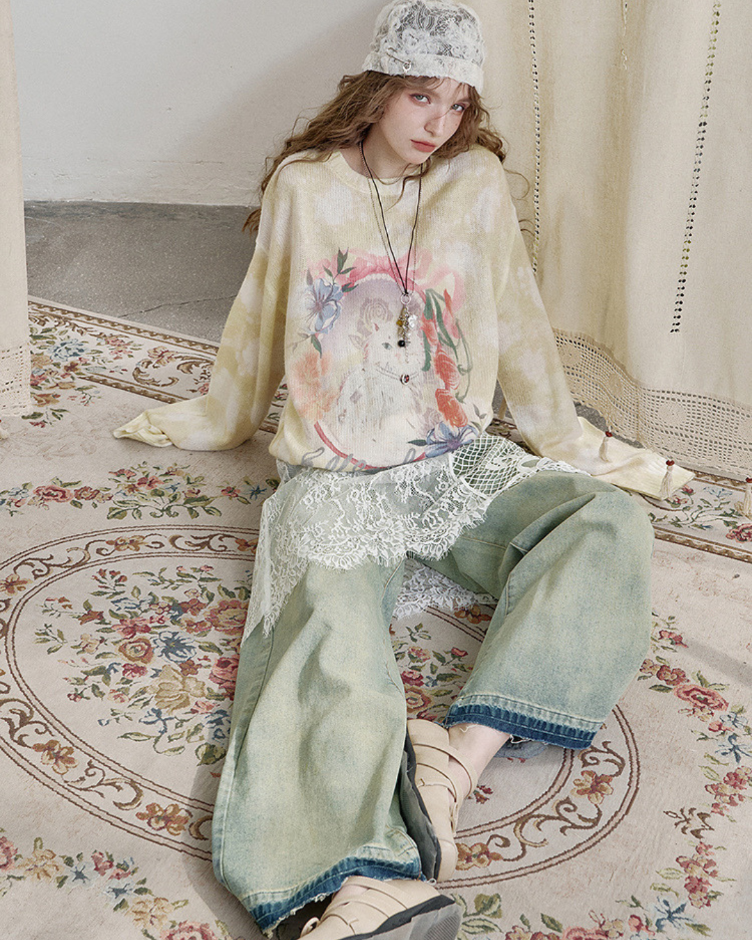 0 lace jeans