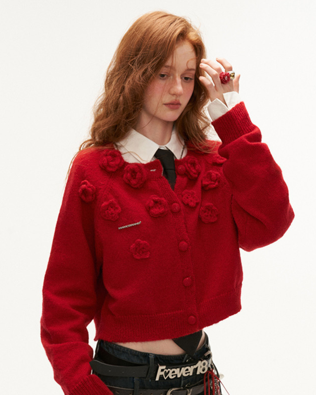 0 rose cardigan