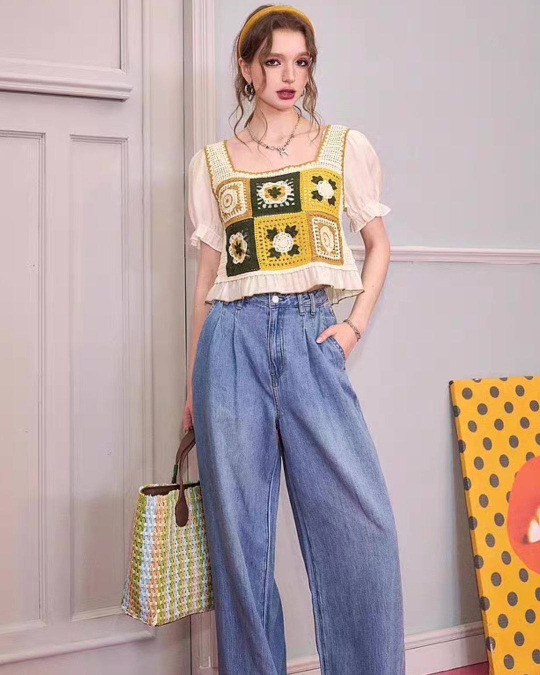 rétro Flower tops