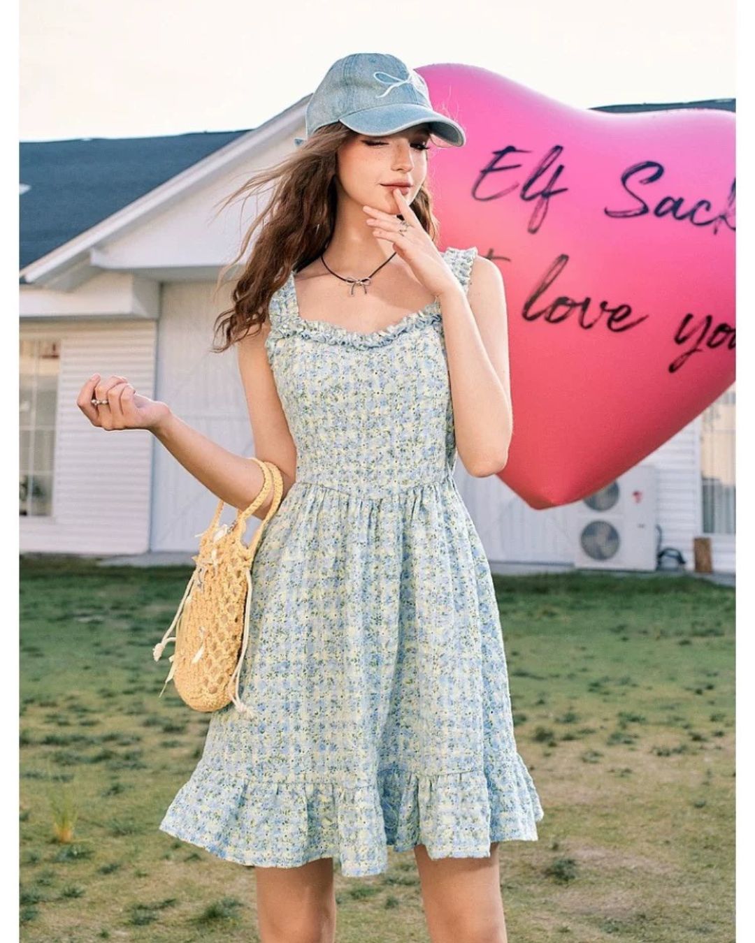 0 frill flower dress