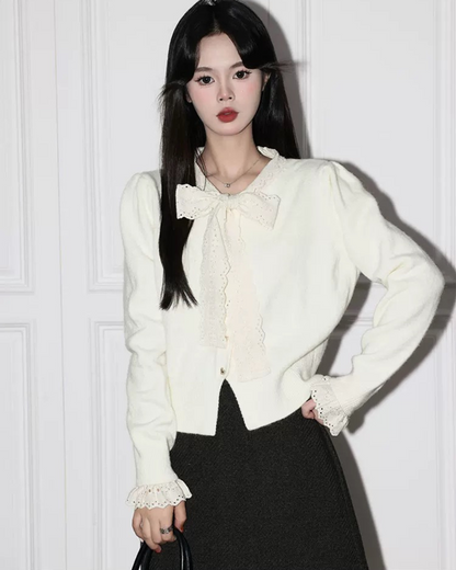 0 ribbon cardigan