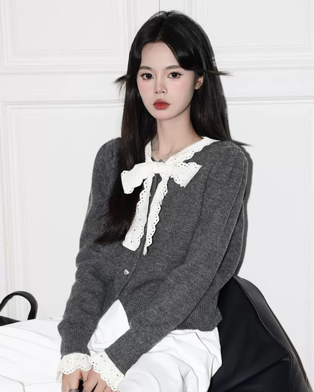 0 ribbon cardigan