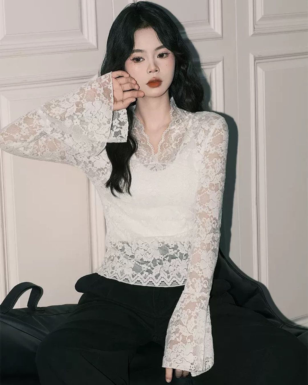 0 lace blouse