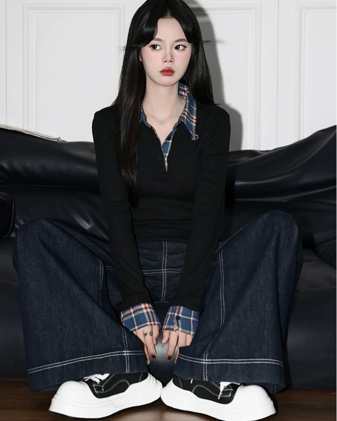 0 check knit