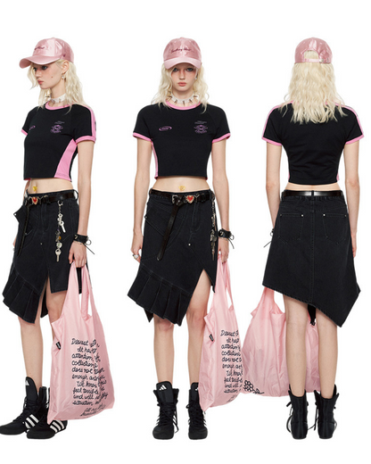 0 denim skirt
