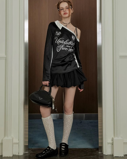 0 satin logo T