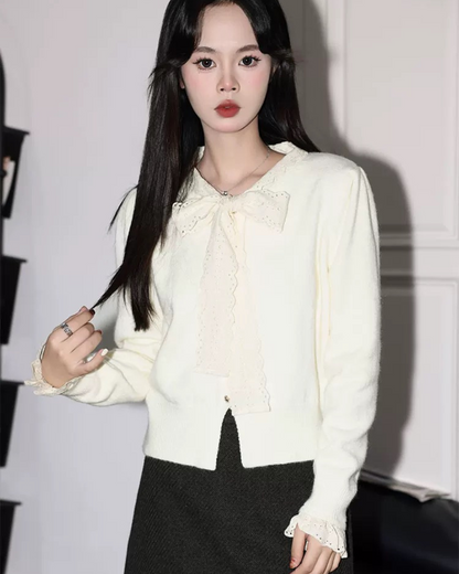 0 ribbon cardigan