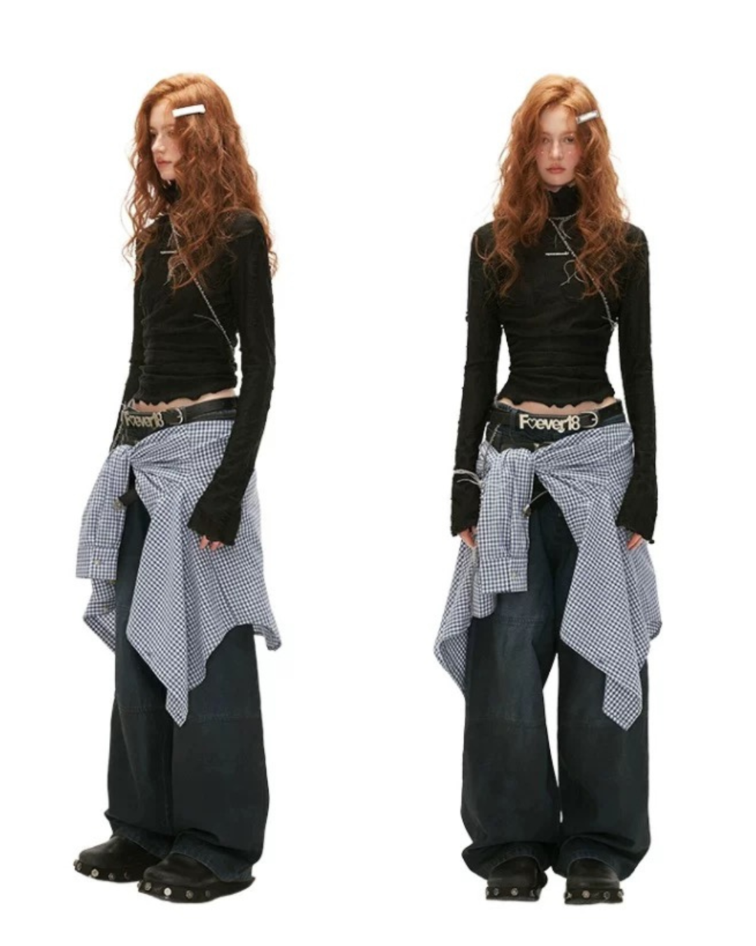 0 high neck long T