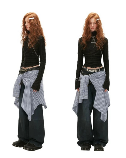 0 high neck long T