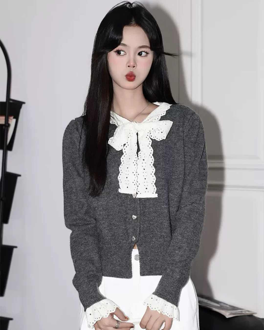 0 ribbon cardigan