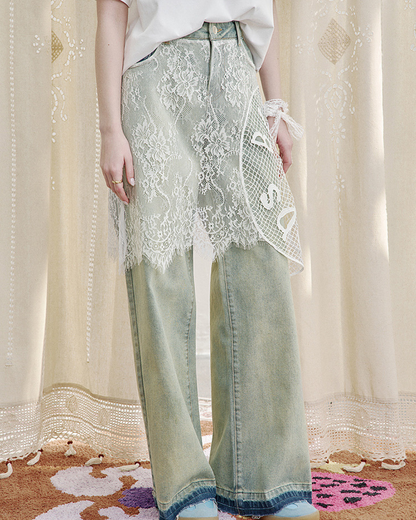 0 lace jeans