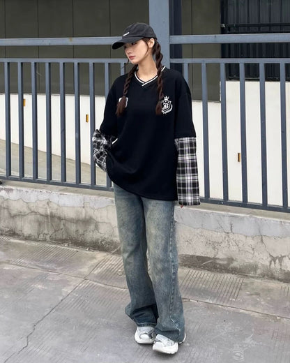 0 check sweater