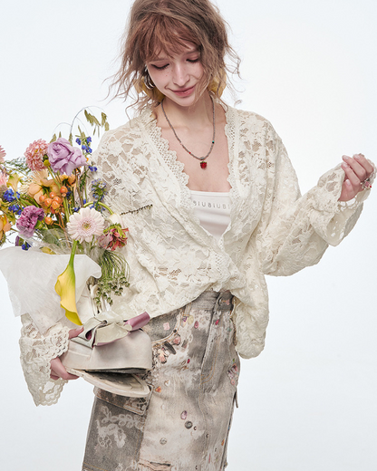 0 chiffon cardigan