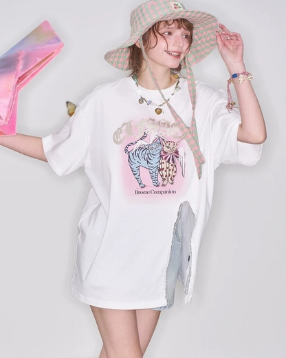 0 Big slit t-shirt