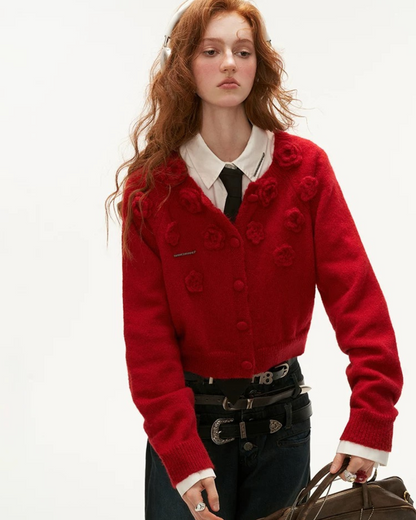 0 rose cardigan