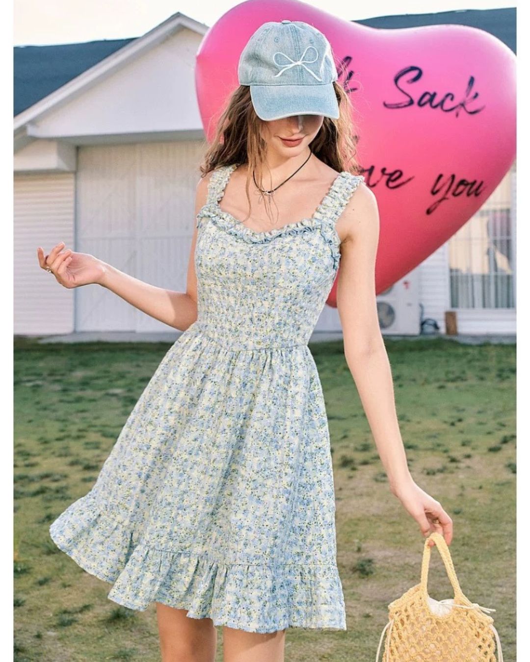 0 frill flower dress