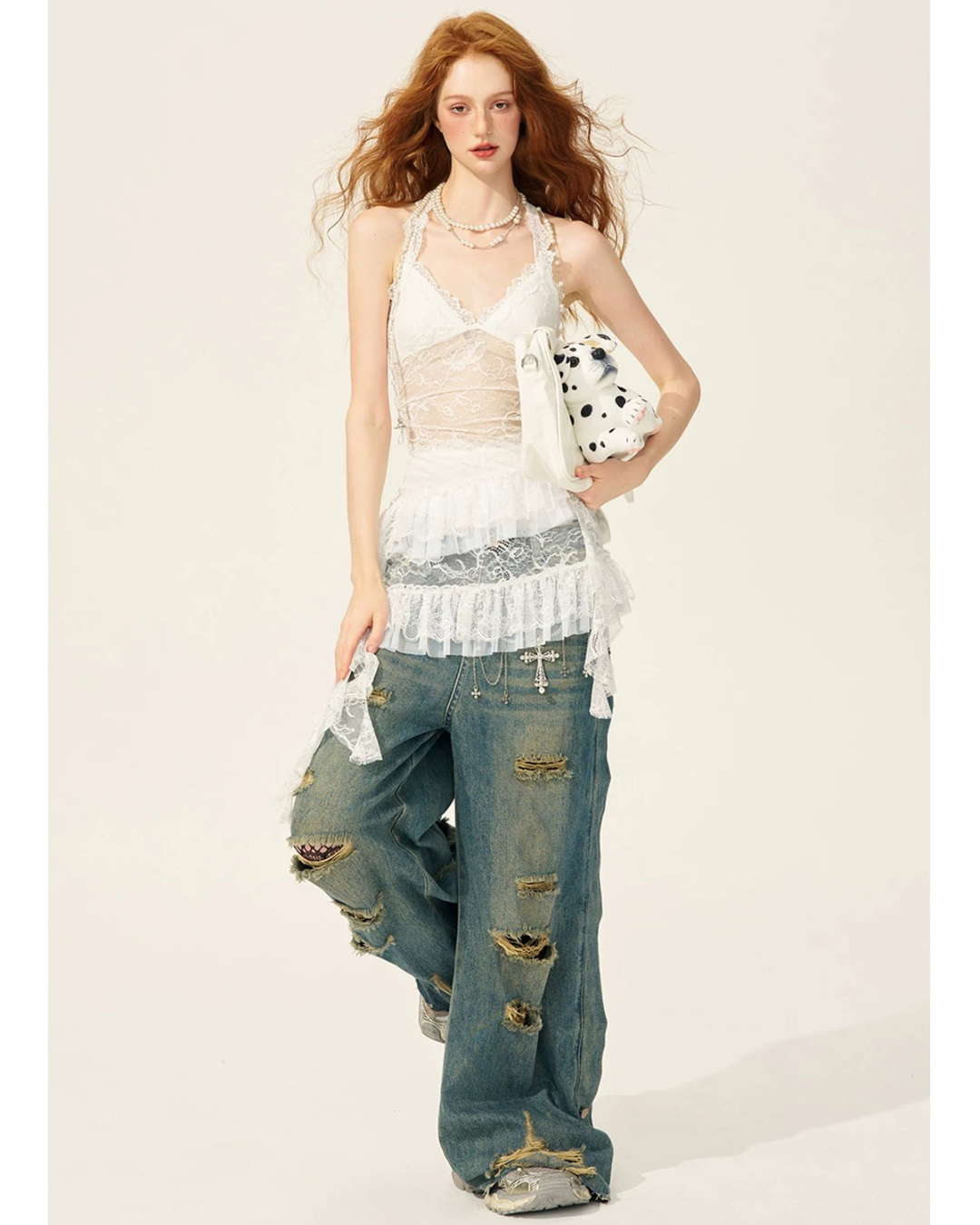 0 lace one-piece